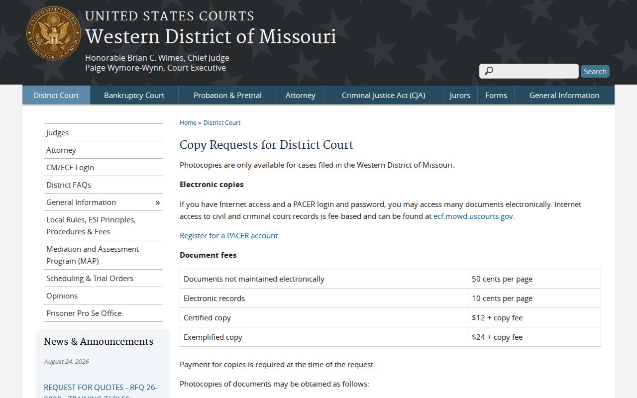 Cedar County civil court docket federal records boundary