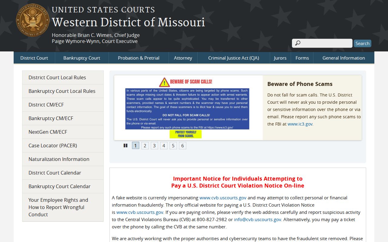 Cedar County court schedule separate federal court source