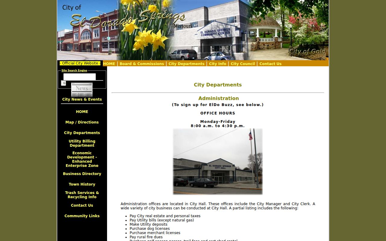 El Dorado Springs court records session schedule source