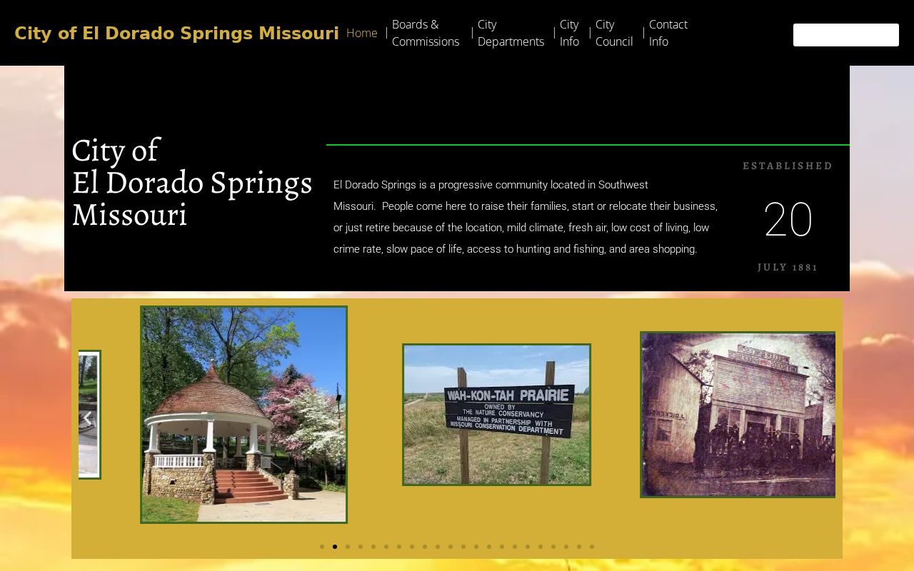El Dorado Springs court records city government source