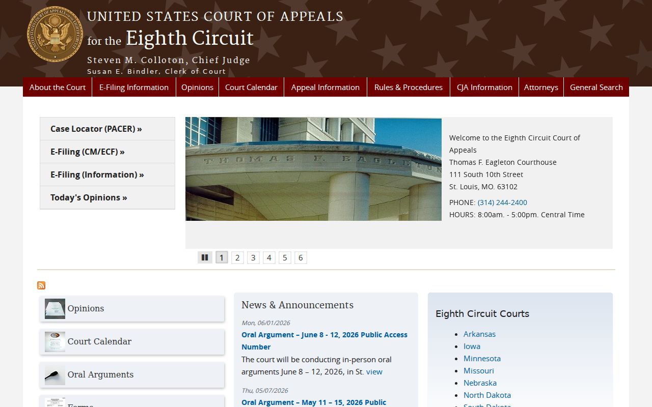 Cedar County court docket federal appellate access route